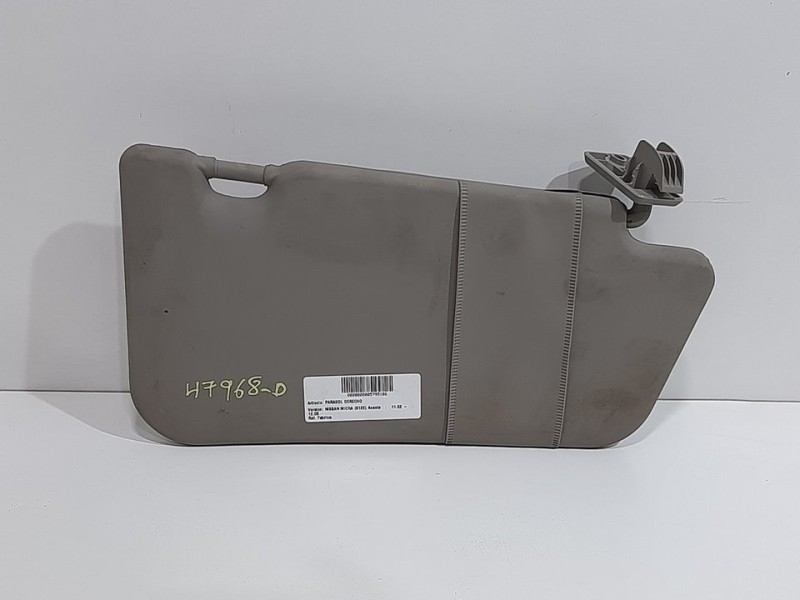 Recambio de parasol derecho para nissan micra (k12e) acenta referencia OEM IAM   