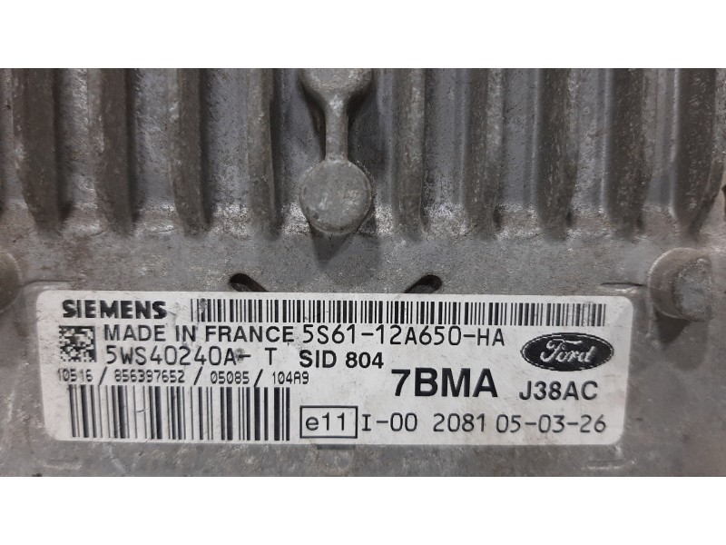 Recambio de centralita motor uce para ford fusion (cbk) ambiente referencia OEM IAM 5WS40240AT   Recambio de centralita motor uce para ford fusion (cbk) ambiente referencia OEM IAM 5WS40240AT