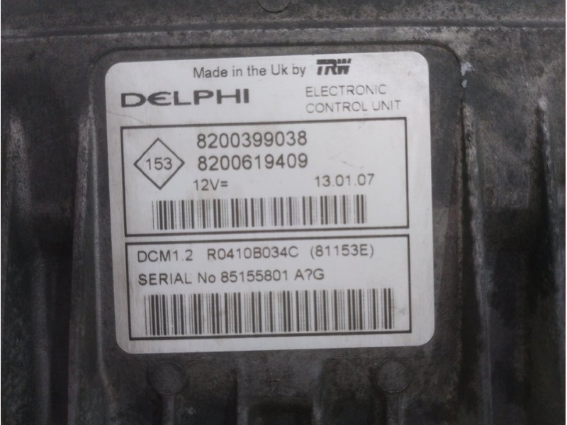 Recambio de centralita motor uce para renault clio iii authentique referencia OEM IAM 8200399038 8200619409 