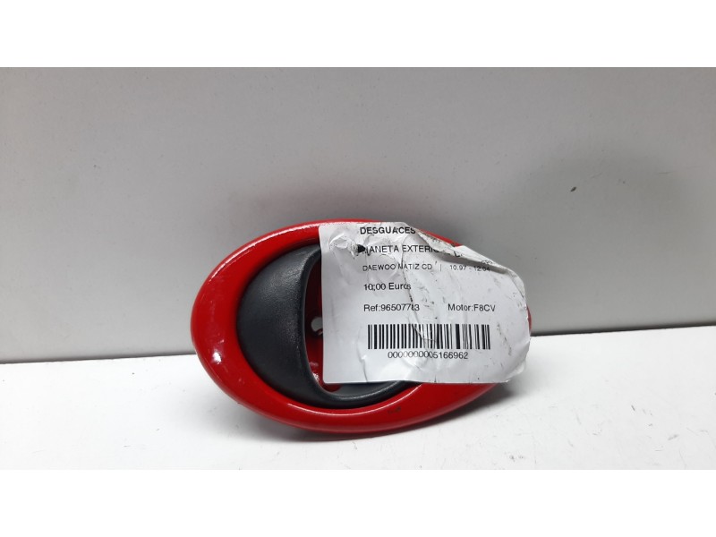 Recambio de maneta exterior delantera izquierda para daewoo matiz cd referencia OEM IAM 96507783 ROJO 