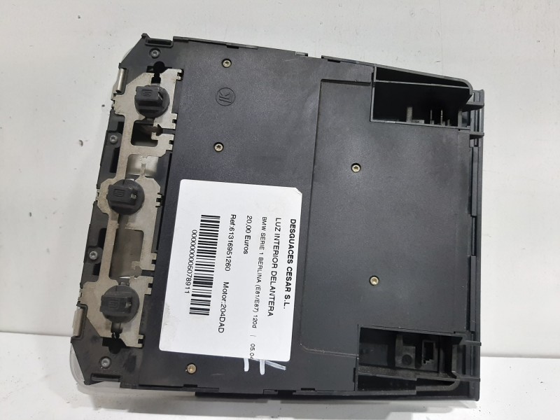 Recambio de luz interior delantera para bmw serie 1 berlina (e81/e87) 120d referencia OEM IAM 61316951260  