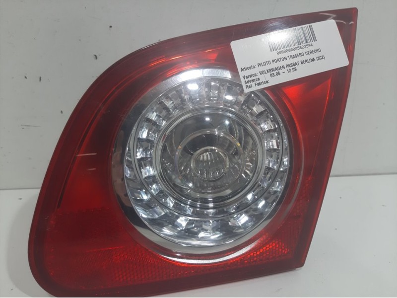 Recambio de piloto porton trasero derecho para volkswagen passat berlina (3c2) advance referencia OEM IAM  3C5945094E 