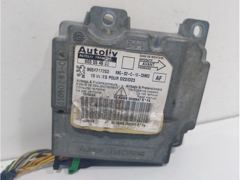 Recambio de centralita airbag para peugeot 407 st confort referencia OEM IAM 9654717260  