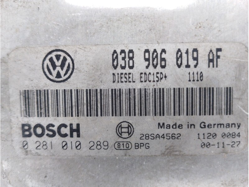Recambio de centralita motor uce para skoda fabia (6y2/6y3) comfort referencia OEM IAM 038906019AF 0281010289 