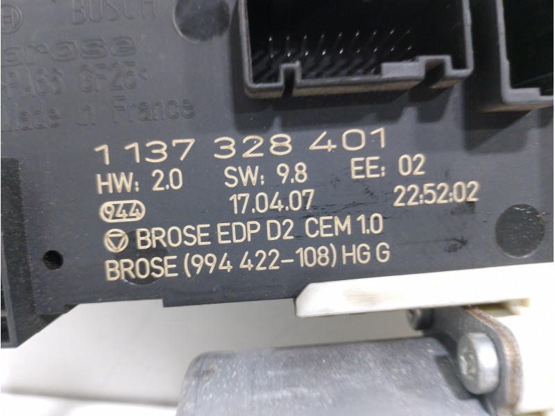 Recambio de motor elevalunas delantero izquierdo para peugeot 407 st confort referencia OEM IAM 1137328401 9663036680 