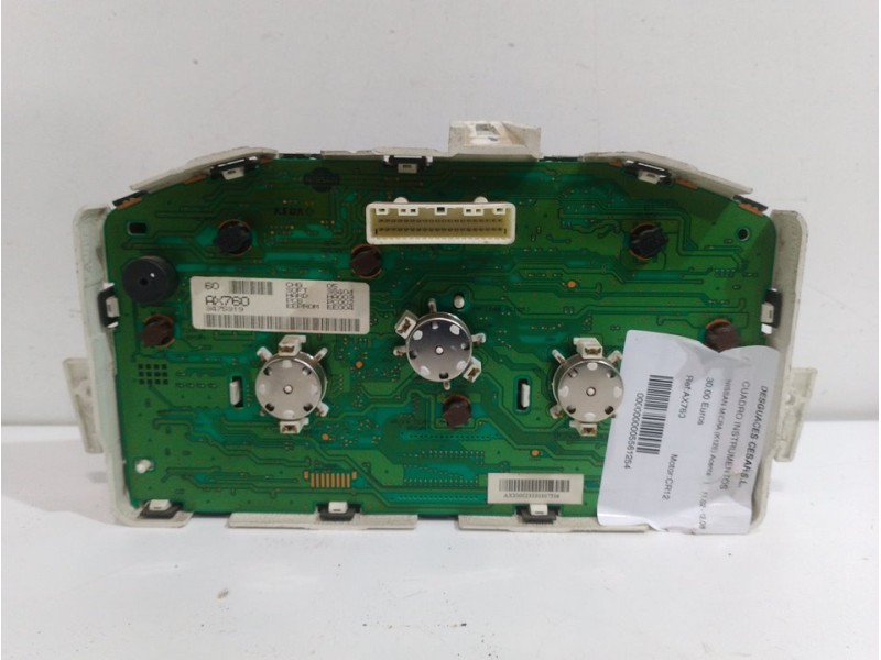 Recambio de cuadro instrumentos para nissan micra (k12e) acenta referencia OEM IAM AX760   Recambio de cuadro instrumentos para nissan micra (k12e) acenta referencia OEM IAM AX760