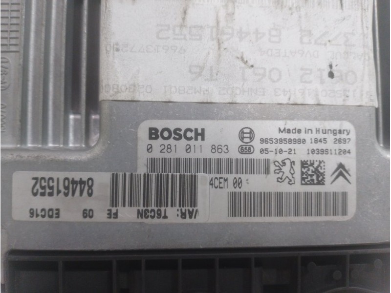 Recambio de centralita motor uce para peugeot 307 break/sw (s2) sw referencia OEM IAM 0281011863 9653958980 