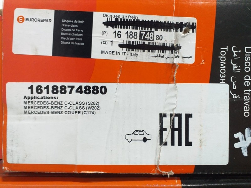 Recambio de juego discos traseros para mercedes-benz clase c (w202) familiar referencia OEM IAM 1618874880  