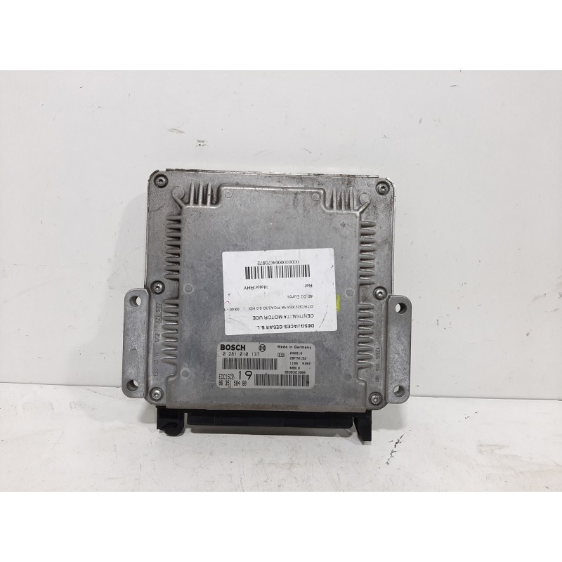 Recambio de centralita motor uce para citroën xsara picasso 2.0 hdi referencia OEM IAM 0281010137  