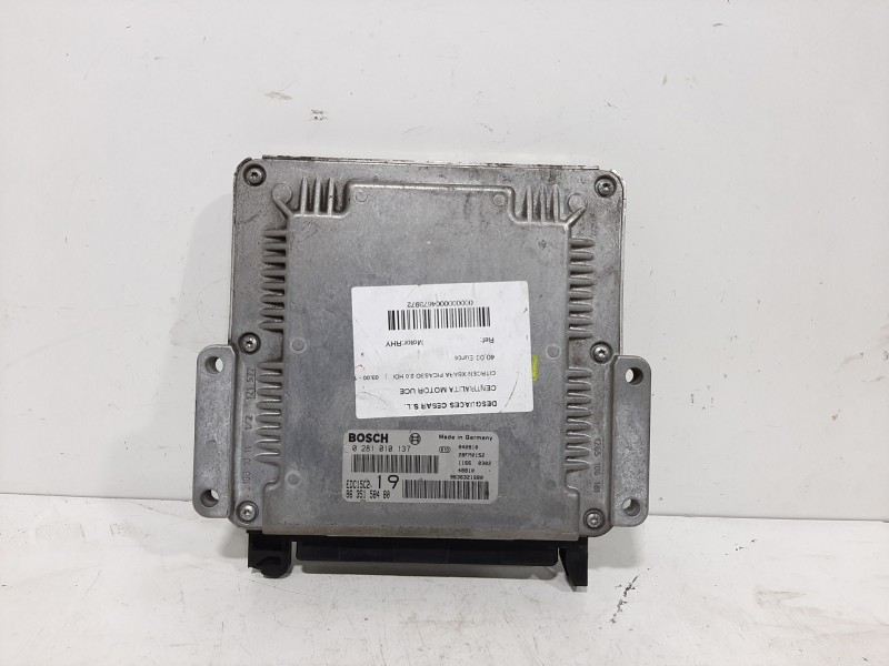 Recambio de centralita motor uce para citroën xsara picasso 2.0 hdi referencia OEM IAM 0281010137  