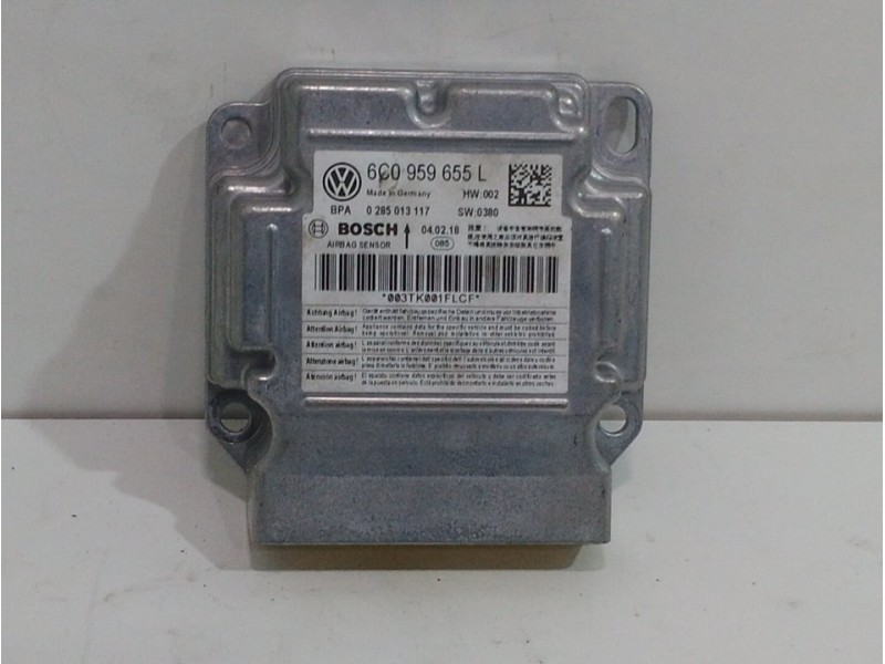 Recambio de centralita airbag para seat toledo (kg3) connect referencia OEM IAM 6C0959655L 0285013117 003TK001FLCF