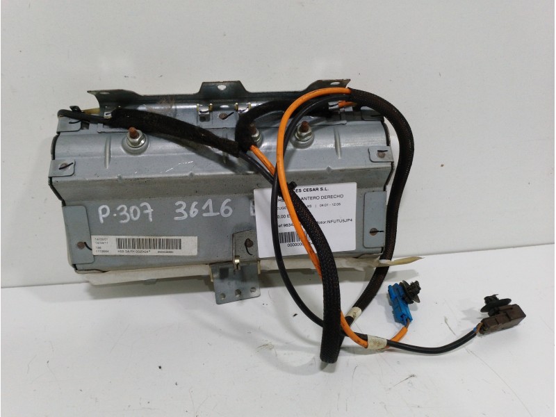 Recambio de airbag delantero derecho para peugeot 307 (s1) xs referencia OEM IAM 9634529680  