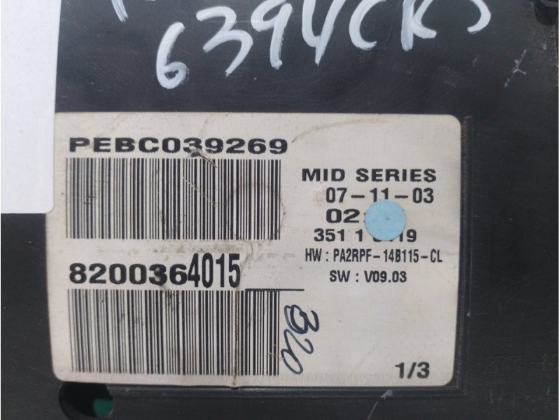 Recambio de cuadro instrumentos para renault megane ii berlina 5p confort authentique referencia OEM IAM   