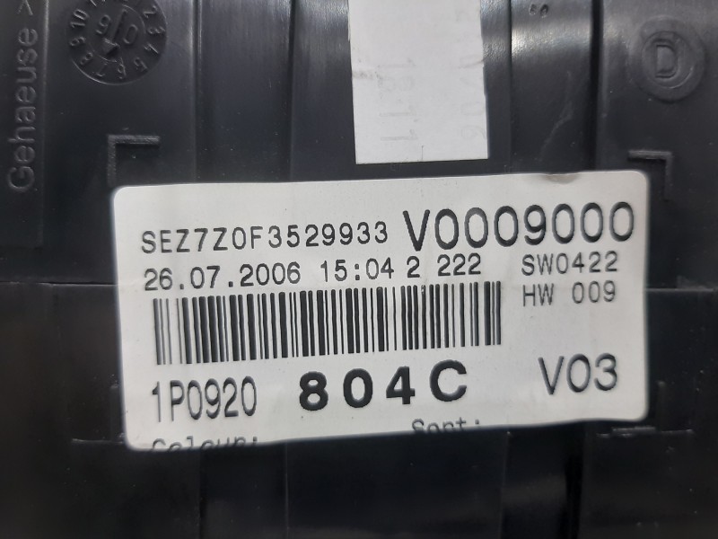 Recambio de cuadro instrumentos para seat leon (1p1) reference referencia OEM IAM 1P0920804C  