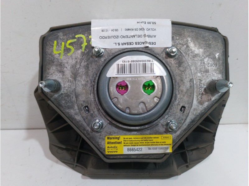 Recambio de airbag delantero izquierdo para volvo xc90 d5 kinetic referencia OEM IAM 8665422  