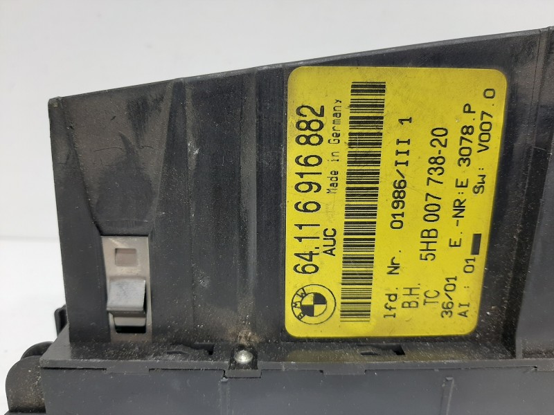 Recambio de mando calefaccion / aire acondicionado para bmw serie 3 berlina (e46) 320d referencia OEM IAM 64116915332  