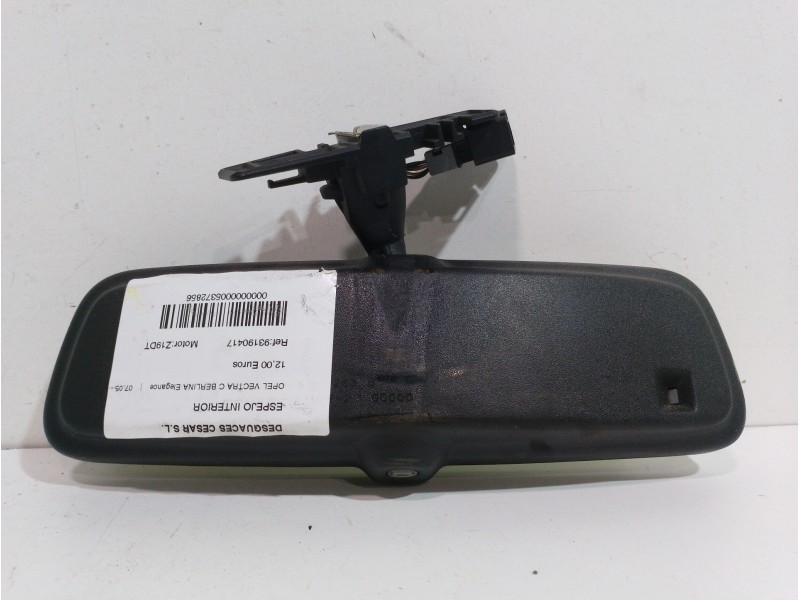 Recambio de espejo interior para opel vectra c berlina elegance referencia OEM IAM 93190417  