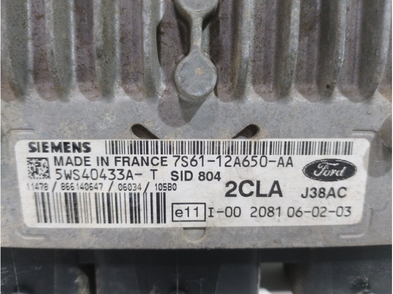 Recambio de centralita motor uce para ford fiesta (cbk) ambiente referencia OEM IAM 5WS40433AT  