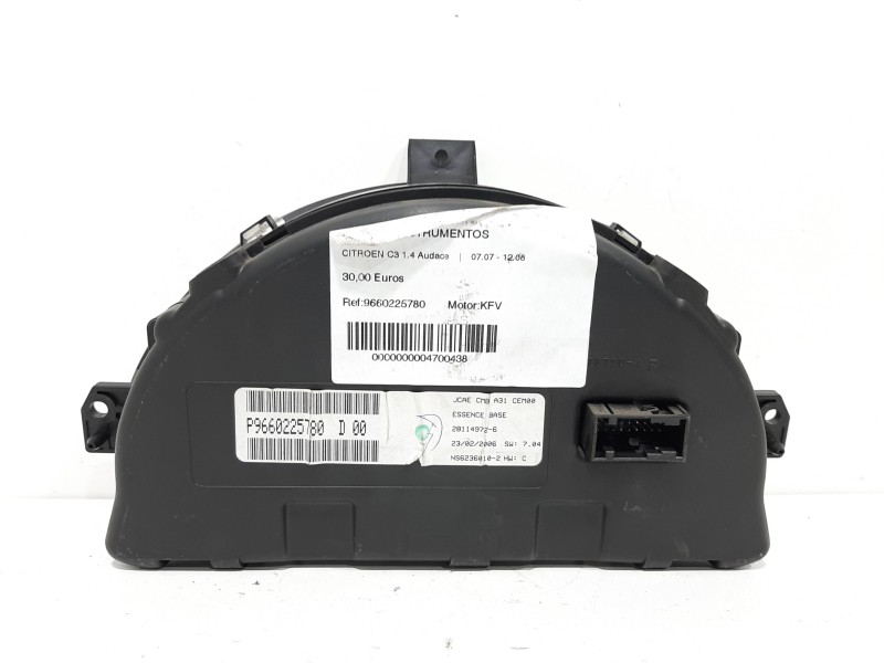 Recambio de cuadro instrumentos para citroën c3 1.4 audace referencia OEM IAM 9660225780  