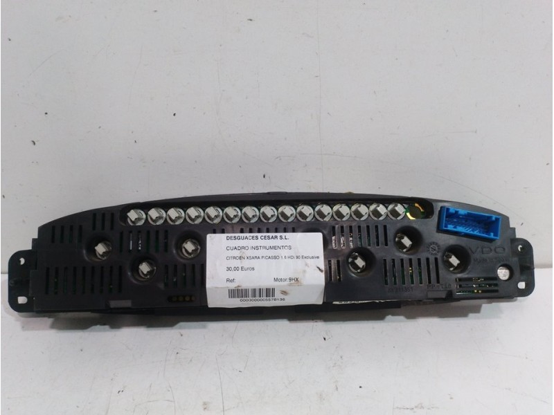 Recambio de cuadro instrumentos para citroën xsara picasso 1.6 hdi 90 exclusive referencia OEM IAM 966173780  