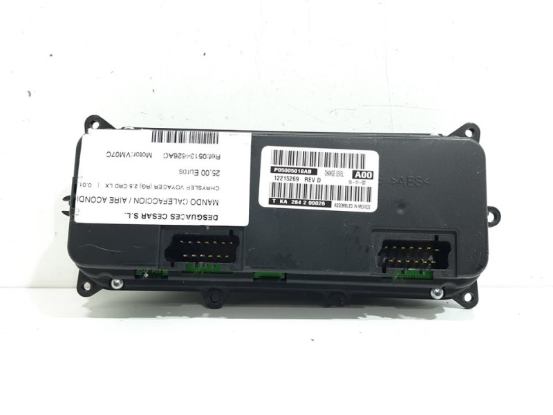 Recambio de mando calefaccion / aire acondicionado para chrysler voyager (rg) 2.5 crd lx referencia OEM IAM 05134626AC  