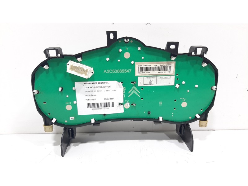 Recambio de cuadro instrumentos para peugeot 207 confort referencia OEM IAM 6103JT  