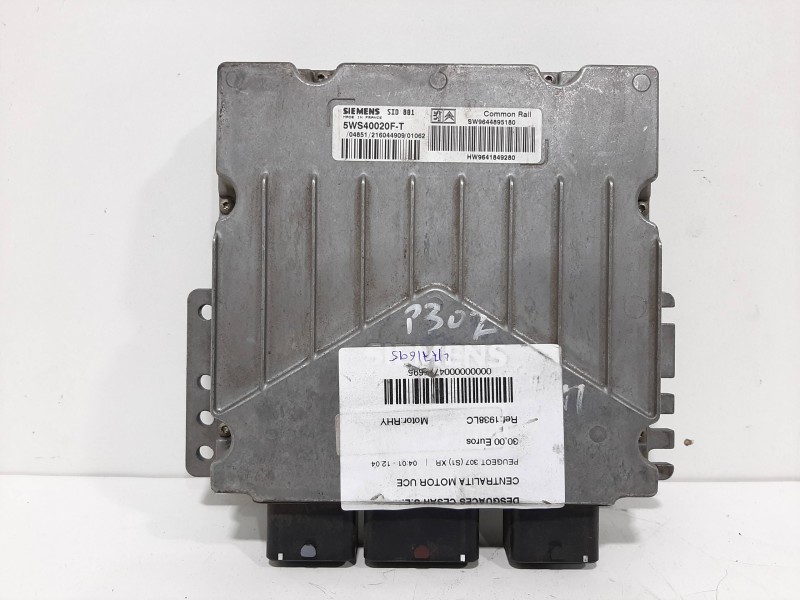 Recambio de centralita motor uce para peugeot 307 (s1) xr referencia OEM IAM 9644895180 5WS40020FT 