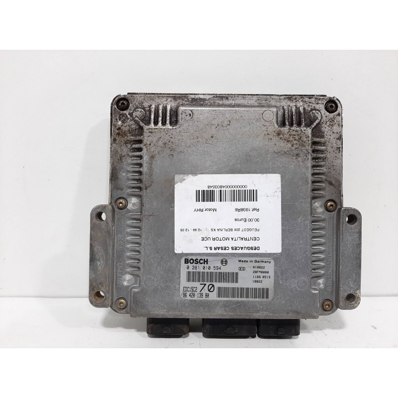 Recambio de centralita motor uce para peugeot 206 berlina xs referencia OEM IAM 0281010594 9642013980 