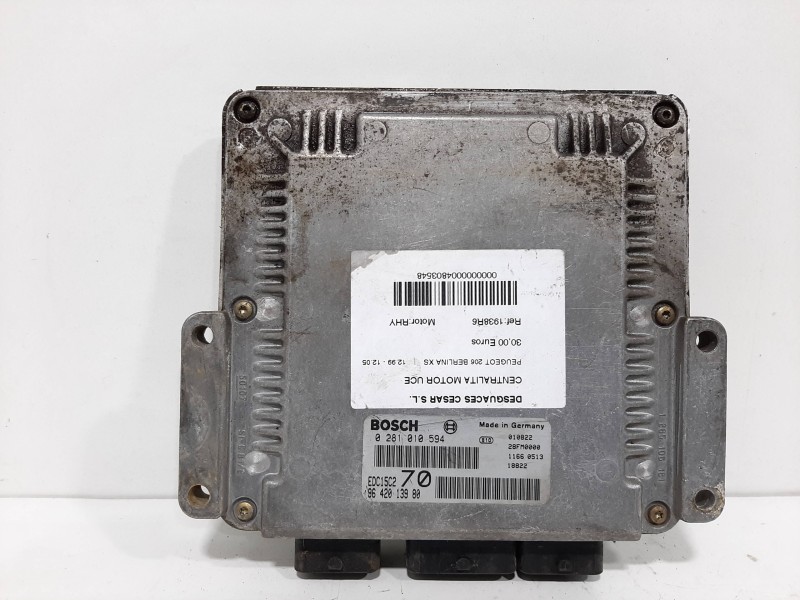 Recambio de centralita motor uce para peugeot 206 berlina xs referencia OEM IAM 0281010594 9642013980 