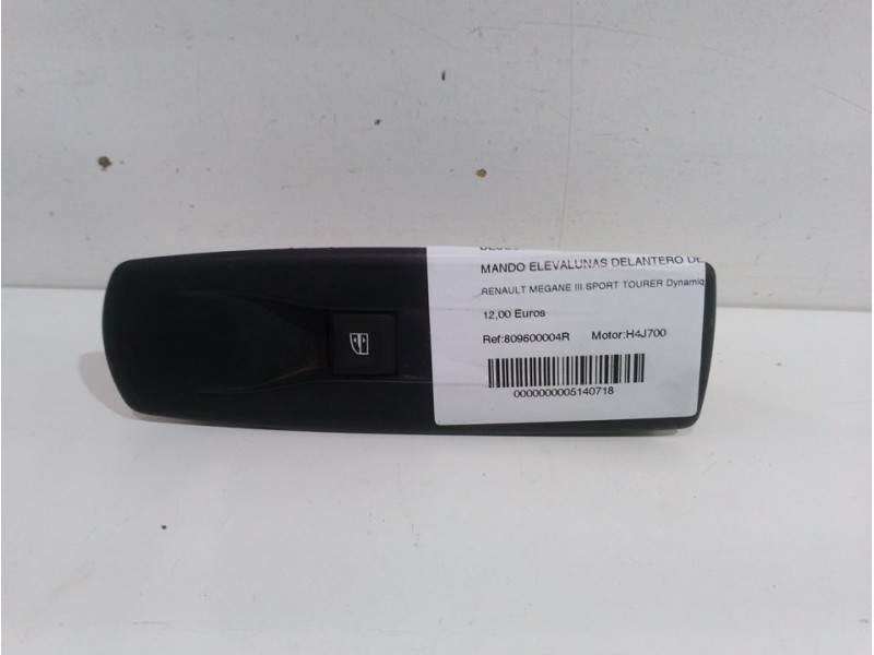Recambio de mando elevalunas delantero derecho para renault megane iii sport tourer dynamique referencia OEM IAM 809600004R  