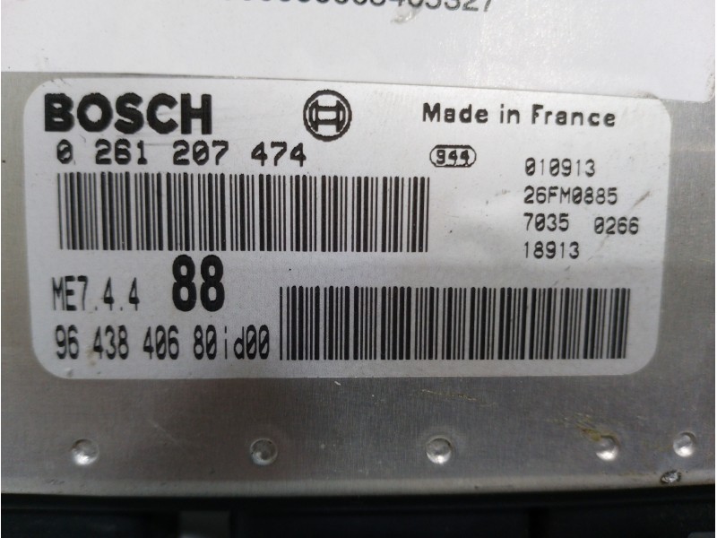 Recambio de centralita motor uce para peugeot 307 (s1) xs referencia OEM IAM 9643840680 0261207474 