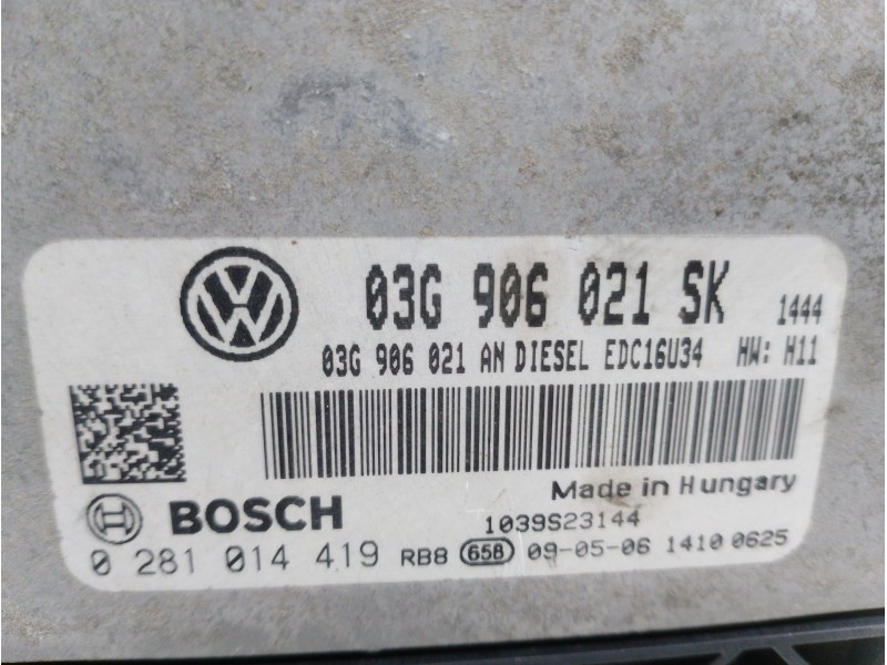 Recambio de centralita motor uce para seat altea xl (5p5) reference referencia OEM IAM 03G906021SK 0281014419 