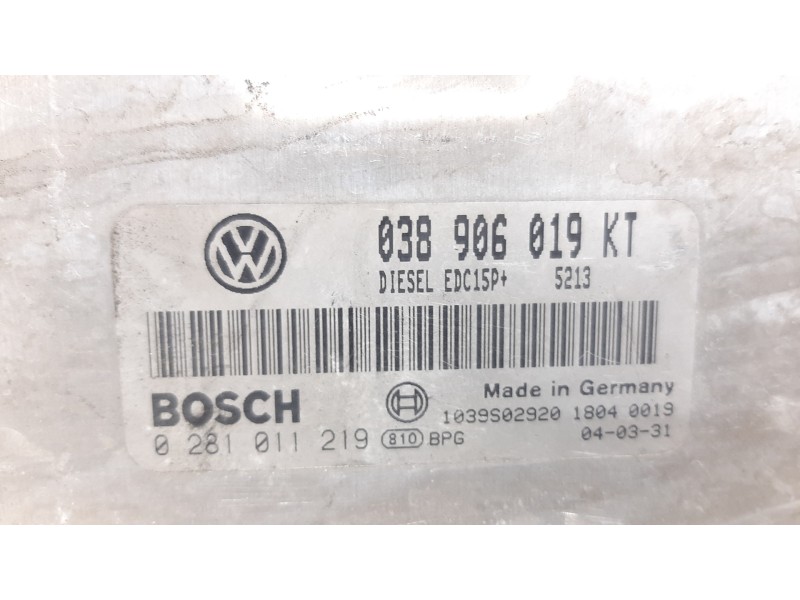 Recambio de centralita motor uce para seat ibiza (6l1) stella referencia OEM IAM 038906019KT 0281011219 