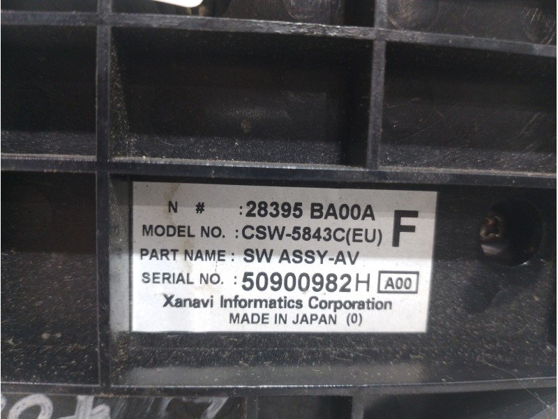Recambio de mando calefaccion / aire acondicionado para nissan primera berlina (p12) visia referencia OEM IAM 28395BA00A  