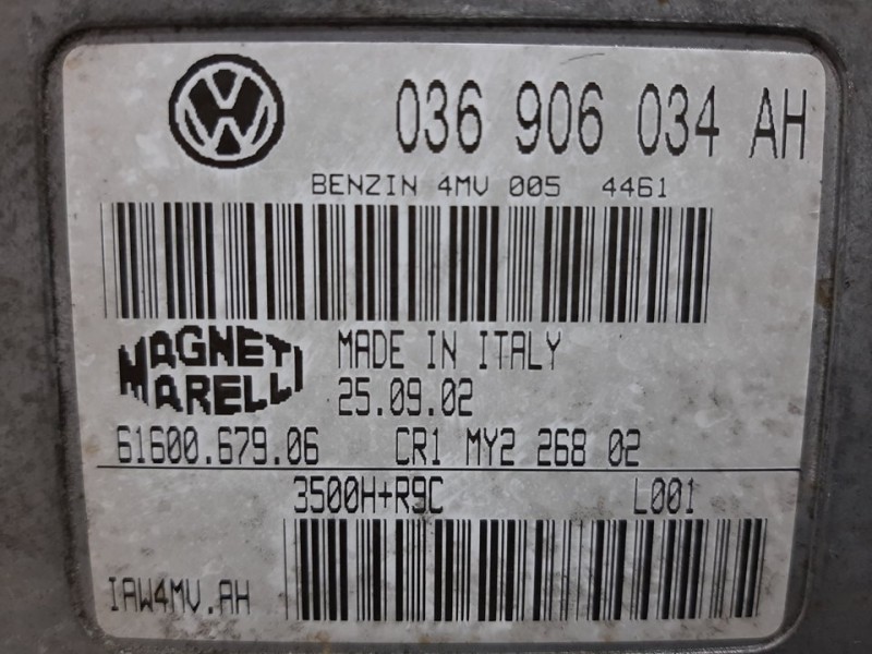 Recambio de centralita motor uce para seat ibiza (6l1) stella referencia OEM IAM 036906034AH   Recambio de centralita motor uce para seat ibiza (6l1) stella referencia OEM IAM 036906034AH