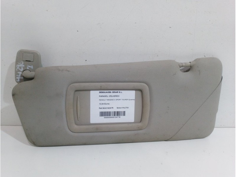 Recambio de parasol izquierdo para renault megane iii sport tourer dynamique referencia OEM IAM 964018287R  