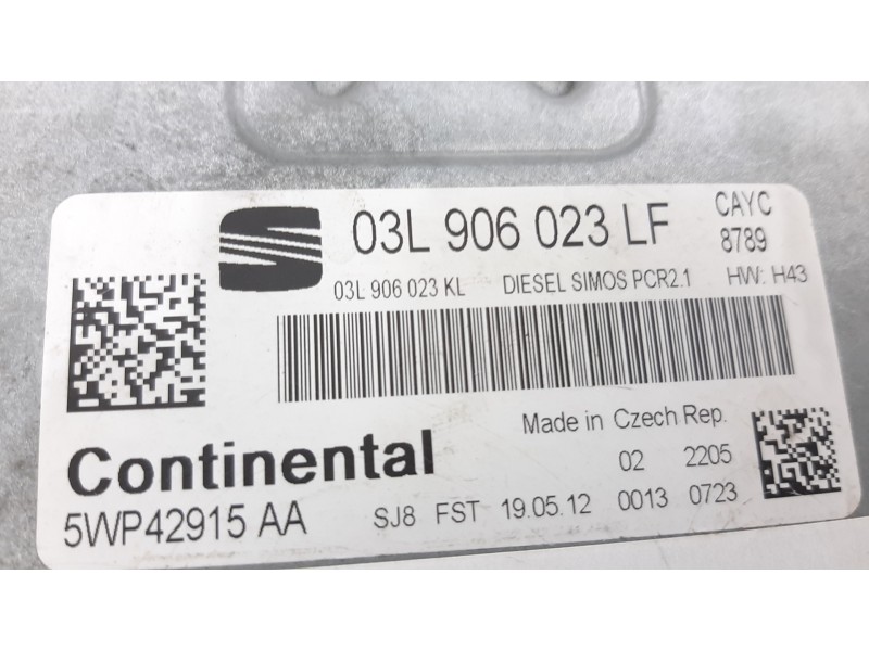 Recambio de centralita motor uce para seat altea xl (5p5) reference ecomotive referencia OEM IAM 03L906023LF 5WP42915AA 