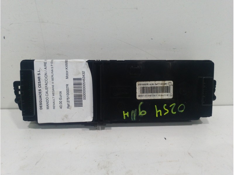 Recambio de mando calefaccion / aire acondicionado para renault megane iii berlina 5 p expression referencia OEM IAM 275100007R 