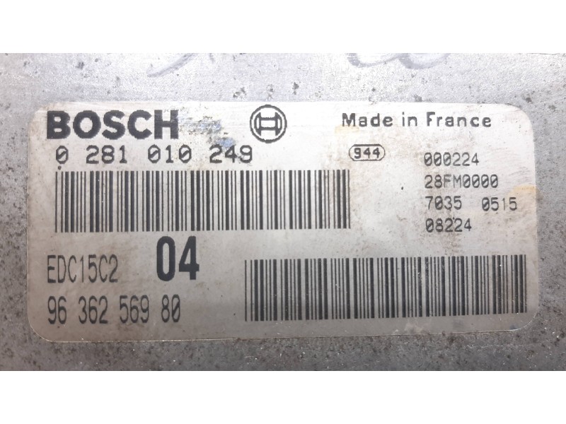 Recambio de centralita motor uce para peugeot 306 break xt referencia OEM IAM 0281010249 9636256980  Recambio de centralita motor uce para peugeot 306 break xt referencia OEM IAM 0281010249 9636256980