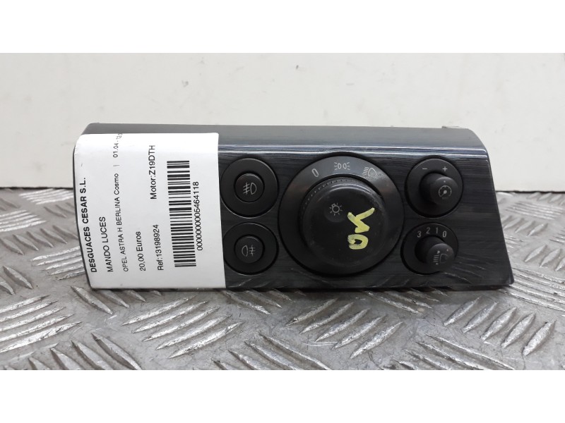 Recambio de mando luces para opel astra h berlina cosmo referencia OEM IAM 13198924  