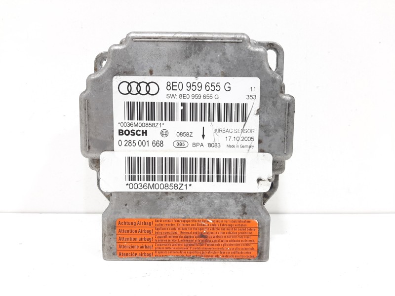 Recambio de centralita airbag para audi a4 avant (8e) 2.5 tdi referencia OEM IAM 0285001668 8E0959655G  Recambio de centralita airbag para audi a4 avant (8e) 2.5 tdi referencia OEM IAM 0285001668 8E0959655G