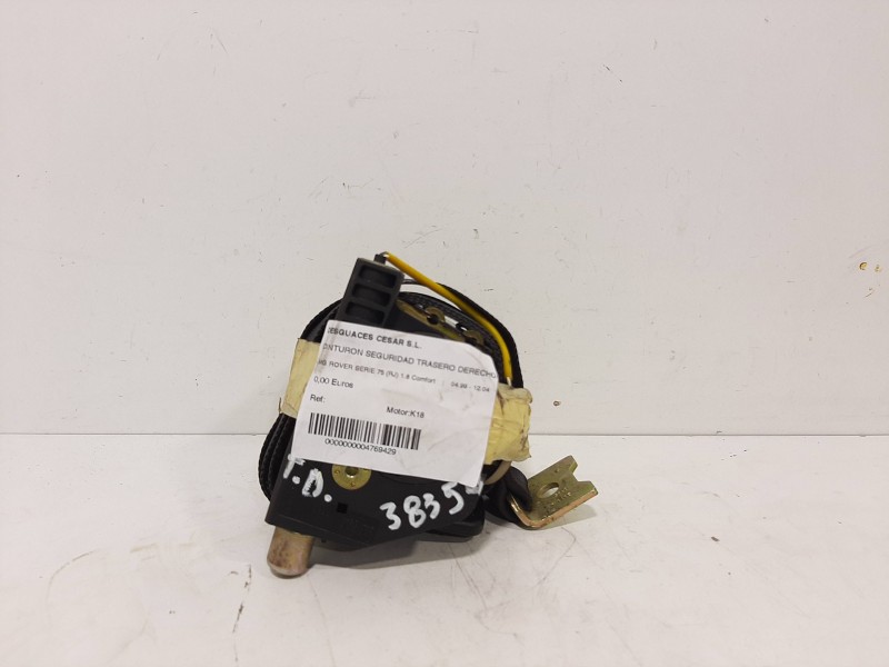 Recambio de cinturon seguridad trasero derecho para mg serie 75 (rj) 1.8 comfort referencia OEM IAM   