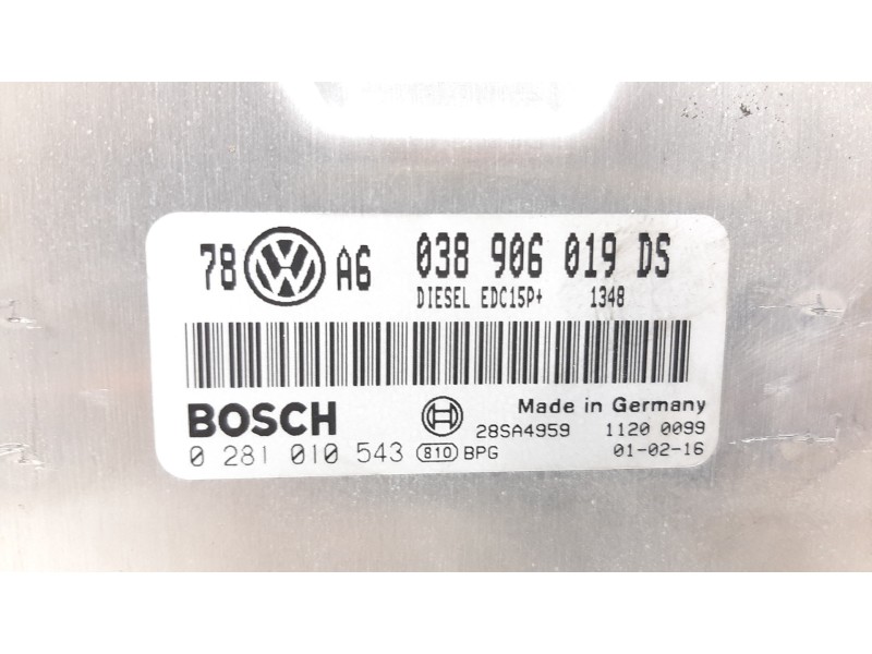 Recambio de centralita motor uce para volkswagen passat berlina (3b3) comfortline referencia OEM IAM 038906019DS 0281010543 
