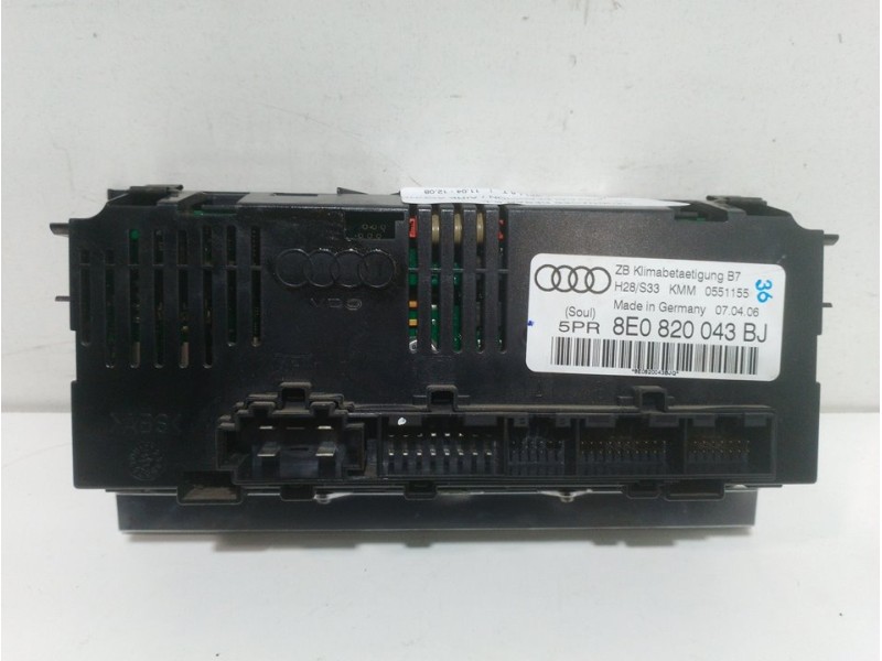 Recambio de mando calefaccion / aire acondicionado para audi a4 avant (8e) 1.8 t referencia OEM IAM 8E0820043BJ  