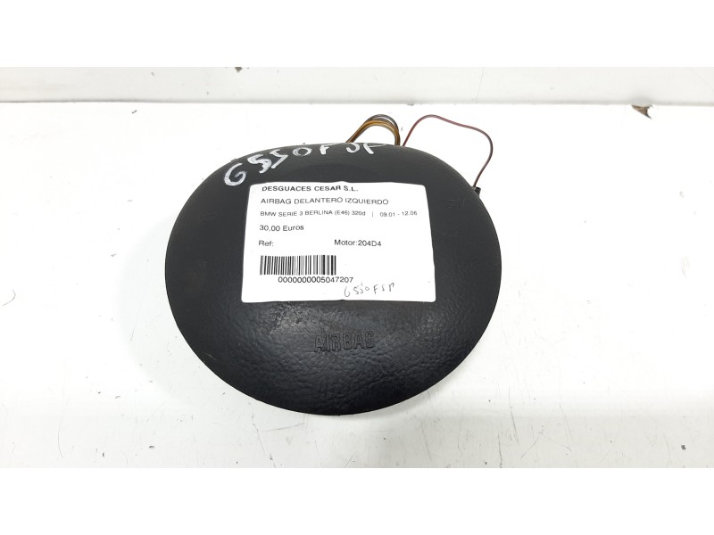 Recambio de airbag delantero izquierdo para bmw serie 3 berlina (e46) 320d referencia OEM IAM 33675789102T A72765  Recambio de airbag delantero izquierdo para bmw serie 3 berlina (e46) 320d referencia OEM IAM 33675789102T A72765