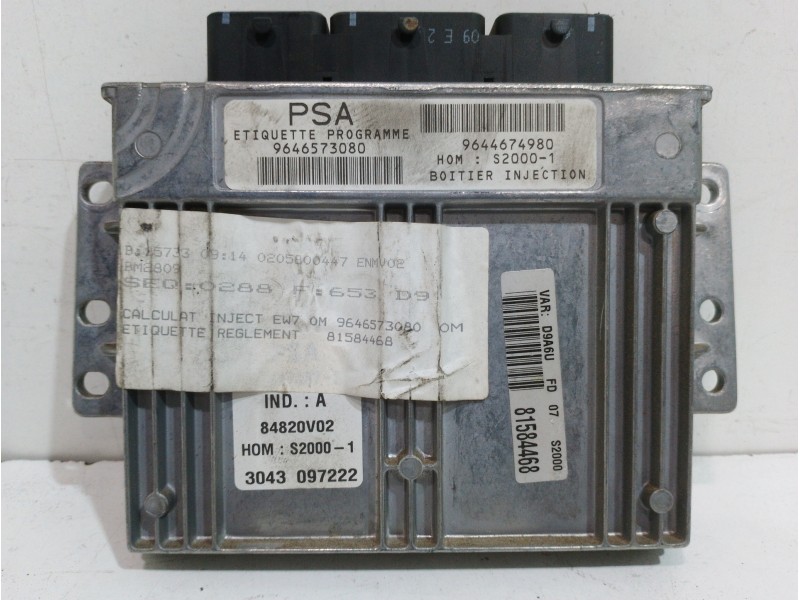 Recambio de centralita motor uce para peugeot 406 berlina (s1/s2) sr pack referencia OEM IAM 9646573080  