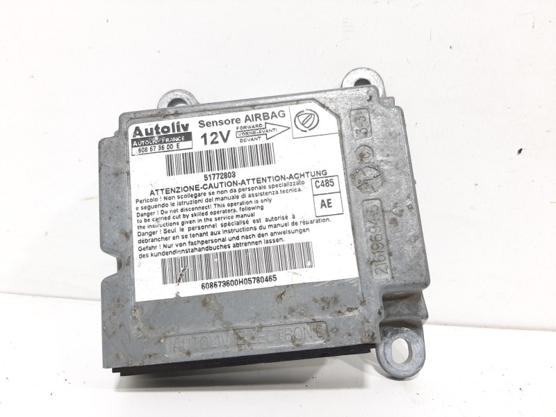 Recambio de centralita airbag para fiat doblo (119) 1.4 8v active pan. referencia OEM IAM 608673600E 51772803  Recambio de centralita airbag para fiat doblo (119) 1.4 8v active pan. referencia OEM IAM 608673600E 51772803
