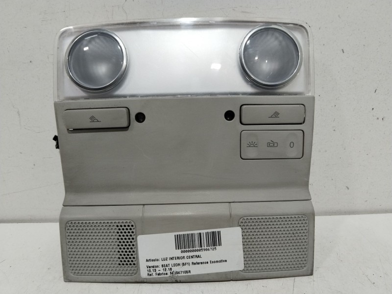 Recambio de luz interior central para seat leon (5f1) reference ecomotive referencia OEM IAM 5F0947105R  