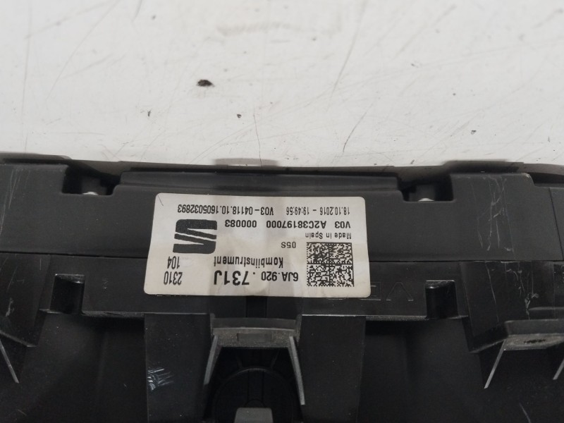 Recambio de cuadro instrumentos para seat toledo (kg3) reference referencia OEM IAM 6JA920731J  