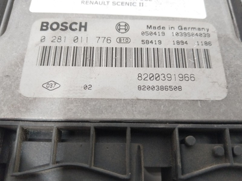 Recambio de centralita motor uce para renault scenic ii privilege referencia OEM IAM 8200391966  0281011776